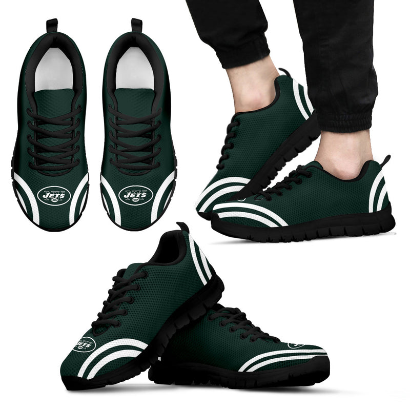 Lovely Curves Stunning Logo Icon New York Jets Sneakers