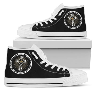 I Can Do All Things Through Christ Who Strengthens Me New Orleans Saints High Top Shoes