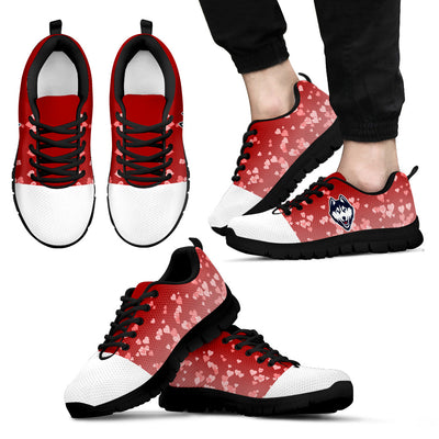 Heart Flying Valentine Sweet Logo Connecticut Huskies  Sneakers