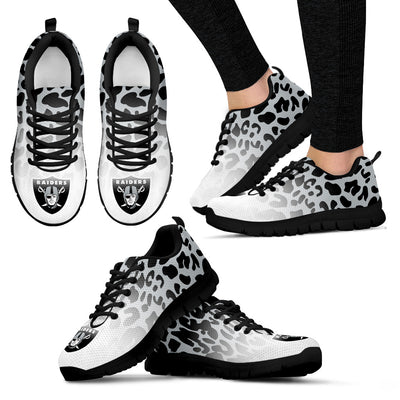 Leopard Pattern Awesome Oakland Raiders Sneakers