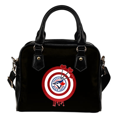 Valentine Sweet Toronto Blue Jays Dart Couple Love Shoulder Handbags