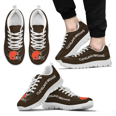 Wave Red Floating Pattern Cleveland Browns Sneakers