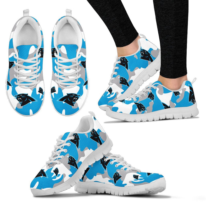 Carolina Panthers Cotton Camouflage Fabric Military Solider Style Sneakers