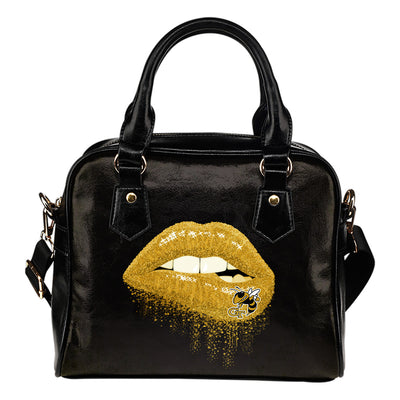 Beautiful Lips Elegant Logo Georgia Tech Yellow Jackets Shoulder Handbags