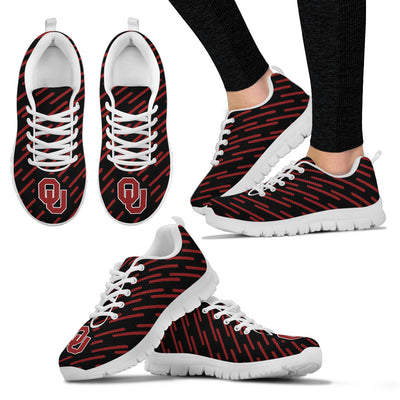 Marvelous Striped Stunning Logo Oklahoma Sooners Sneakers