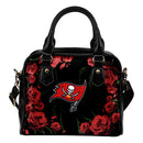 Valentine Rose With Thorns Tampa Bay Buccaneers Shoulder Handbags