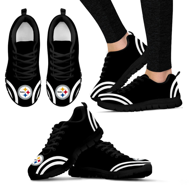 Lovely Curves Stunning Logo Icon Pittsburgh Steelers Sneakers