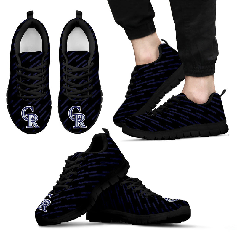 Marvelous Striped Stunning Logo Colorado Rockies Sneakers