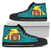 Pikachu Laying On Ball Miami Dolphins High Top Shoes