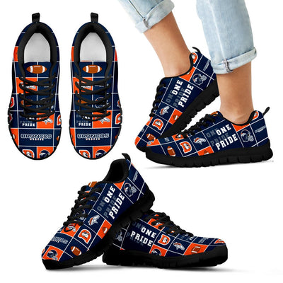 Colorful Pride Flag Denver Broncos Sneakers