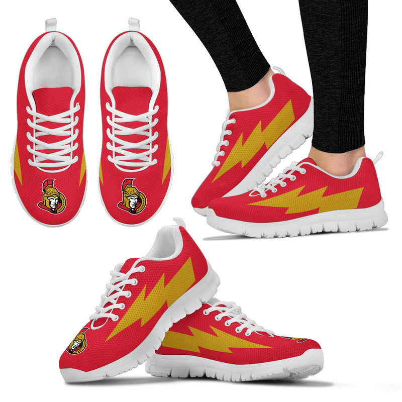 Cute Style Ottawa Senators Sneakers Thunder Lightning Amazing Logo