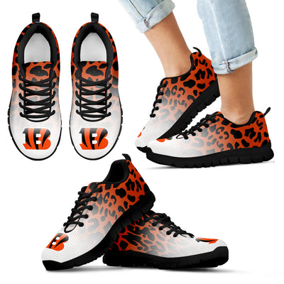 Leopard Pattern Awesome Cincinnati Bengals Sneakers