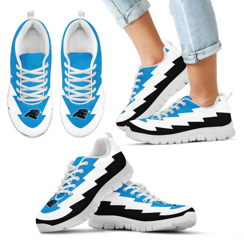 Jagged Saws Creative Draw Carolina Panthers Sneakers