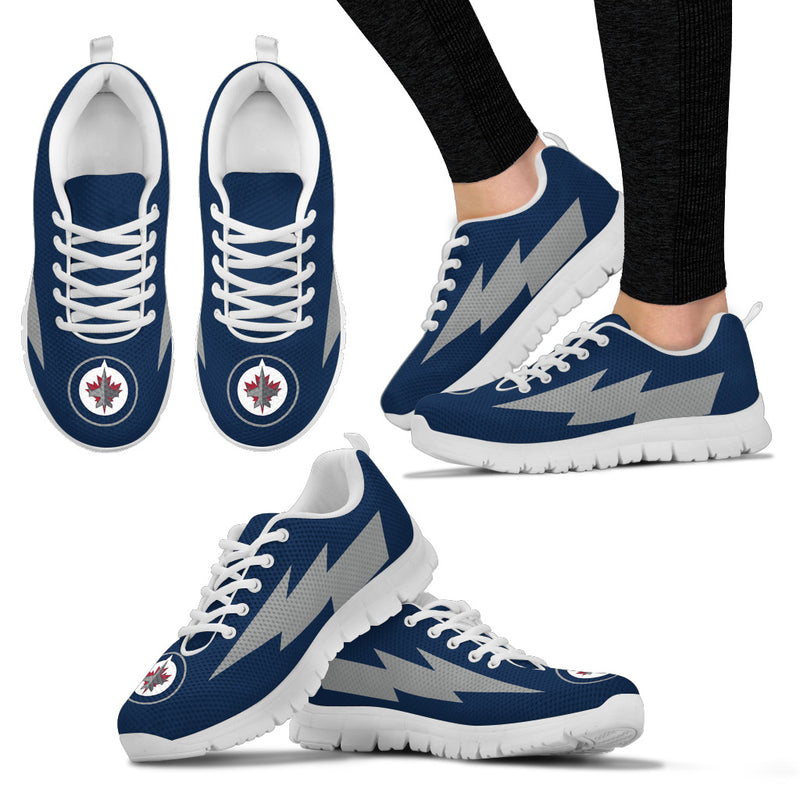Hot Style Winnipeg Jets Sneakers Thunder Lightning Amazing Logo