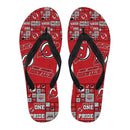 Colorful Pride Flag New Jersey Devils Flip Flops