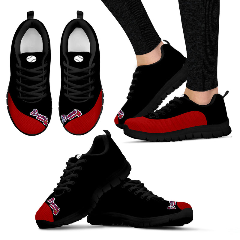 Valentine Love Red Colorful Atlanta Braves Sneakers