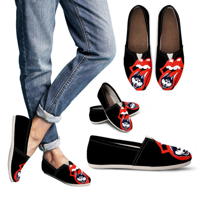 Hot Sexy Lip Valentine Romantic Logo Connecticut Huskies Casual Shoes
