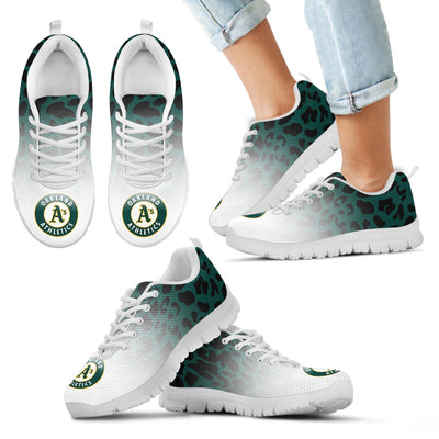 Leopard Pattern Awesome Oakland Athletics Sneakers