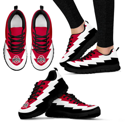 Funny Style Ohio State Buckeyes Sneakers Jagged Saws Creative Draw