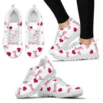 Sweeten Dreamy Love Pattern With Logo Atlanta Braves Sneakers