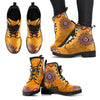 Golden Peace Hand Crafted Logo Washington Nationals Leather Boots