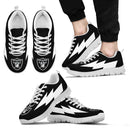 Cool Style Oakland Raiders Sneakers Thunder Lightning Amazing Logo