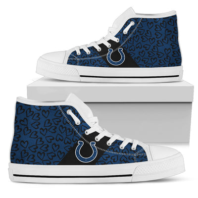 Perfect Cross Color Absolutely Nice Indianapolis Colts High Top Shoes
