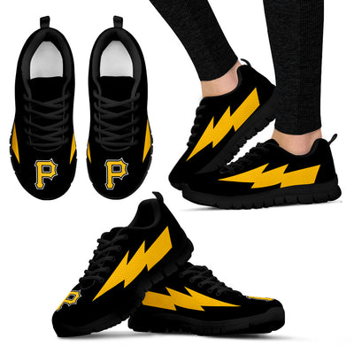 Cute Style Pittsburgh Pirates Sneakers Thunder Lightning Amazing Logo
