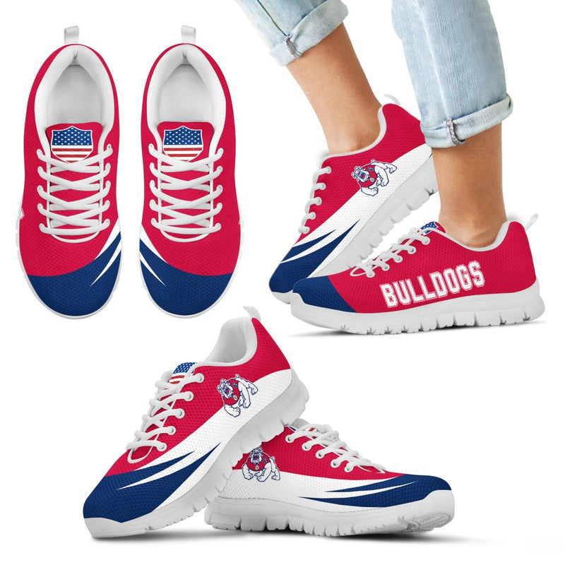 Awesome Gift Logo Fresno State Bulldogs Sneakers