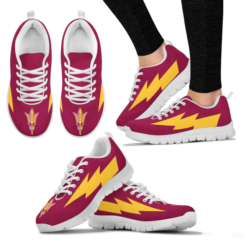 Great Arizona State Sun Devils Sneakers Thunder Lightning Amazing Logo