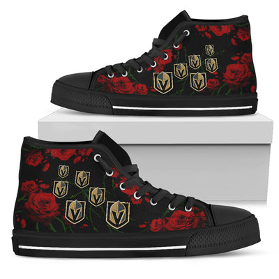 Lovely Rose Thorn Incredible Vegas Golden Knights High Top Shoes