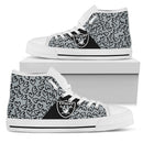 Perfect Cross Color Absolutely Nice Oakland Raiders High Top Shoes