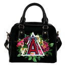 Cute Los Angeles Angels Shoulder Handbags Floral Rose Valentine Logo