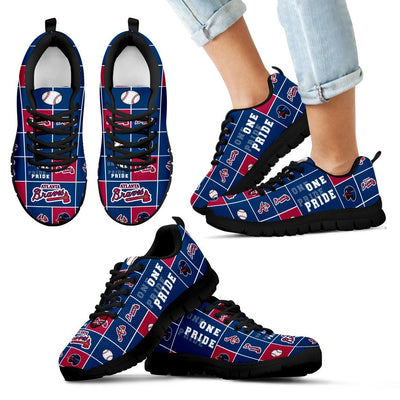 Colorful Pride Flag Atlanta Braves Sneakers