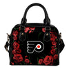 Valentine Rose With Thorns Philadelphia Flyers Shoulder Handbags