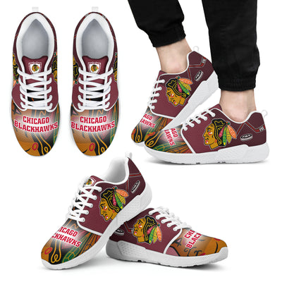 Awesome Chicago Blackhawks Running Sneakers For Hockey Fan