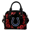 Valentine Rose With Thorns Indianapolis Colts Shoulder Handbags