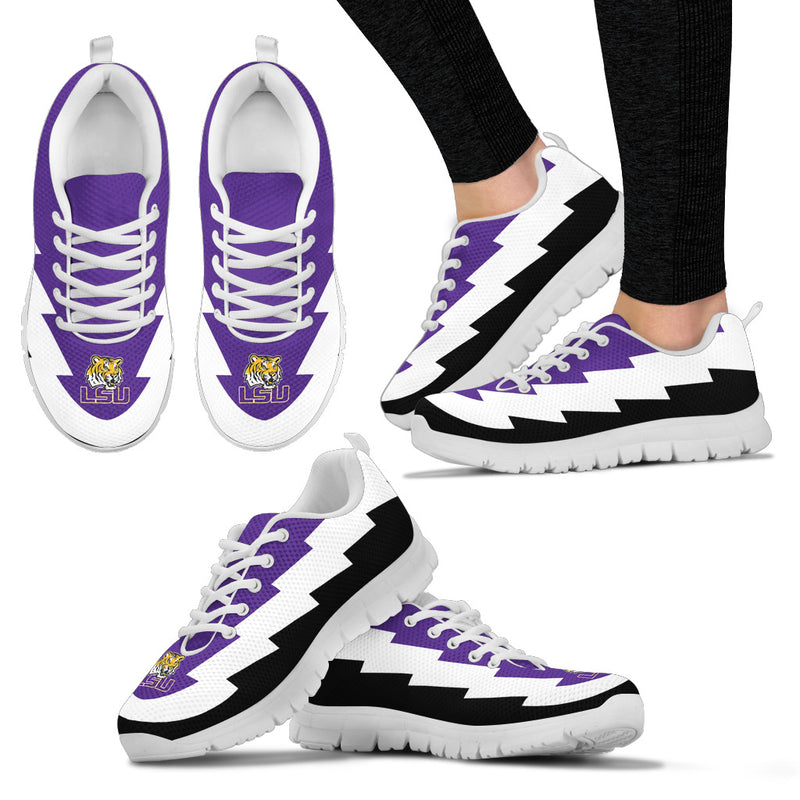 Beautiful Printed LSU Tigers Sneakers Jagged Saws Creative Draw