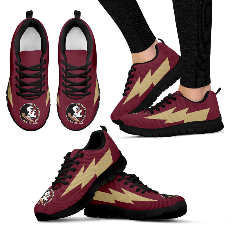 Unique Florida State Seminoles Sneakers Thunder Lightning Amazing Logo
