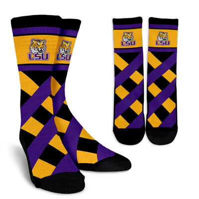 Sports Highly Dynamic Beautiful LSU Tigers Crew Socks