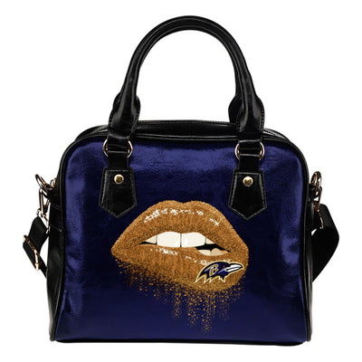 Beautiful Lips Elegant Logo Baltimore Ravens Shoulder Handbags