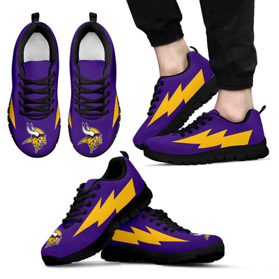 Funny Style Minnesota Vikings Sneakers Thunder Lightning Amazing Logo