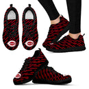 Marvelous Striped Stunning Logo Cincinnati Reds Sneakers