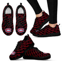 Marvelous Striped Stunning Logo Montreal Canadiens Sneakers
