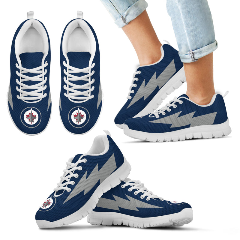 Hot Style Winnipeg Jets Sneakers Thunder Lightning Amazing Logo