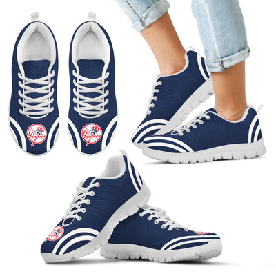 Lovely Curves Stunning Logo Icon New York Yankees Sneakers