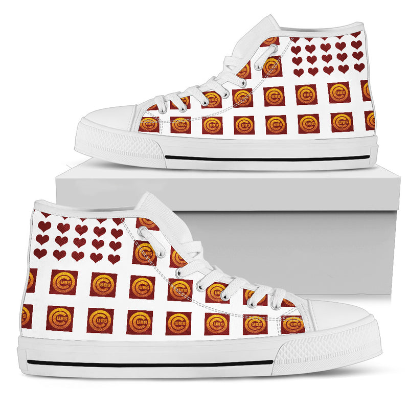 Nice Chicago Cubs High Top Shoes Chocolate Lovely Gift Valentine