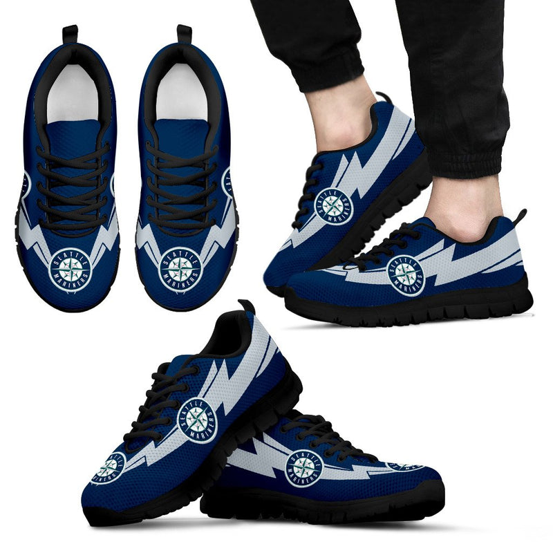 Three Amazing Good Line Charming Logo Seattle Mariners Sneakers