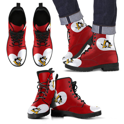 Enormous Lovely Hearts With Pittsburgh Penguins Boots