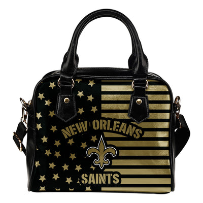 Unique Twinkle Star With Line New Orleans Saints Shoulder Handbags